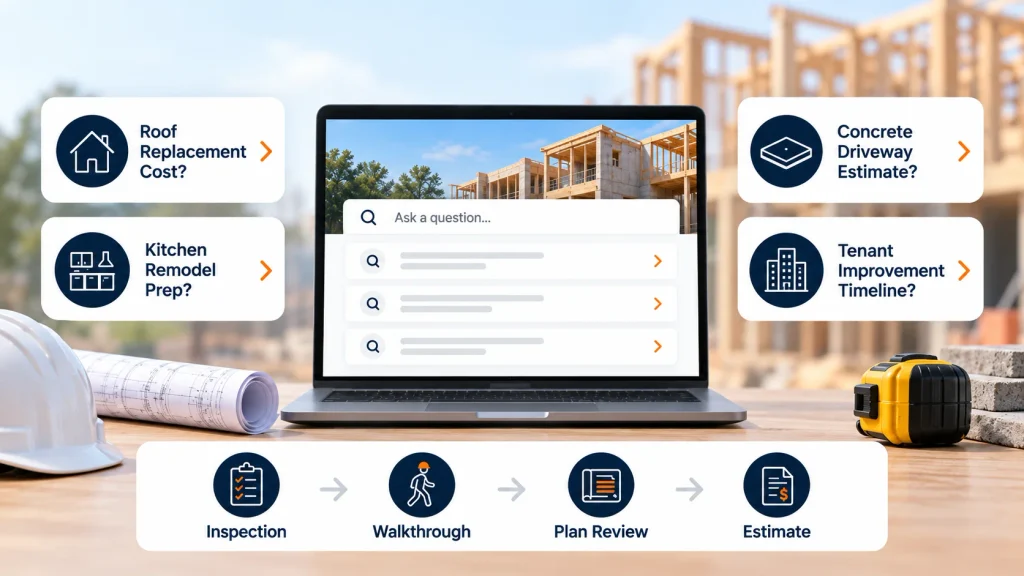 construction faq laptop hero graphic