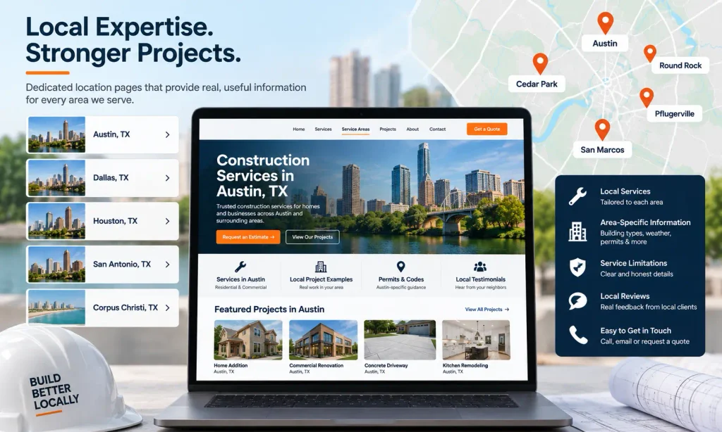 construction location pages local value