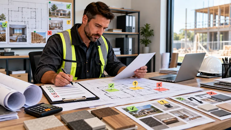 Contractor defining construction project scope before calculating the project price